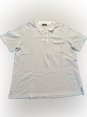Berluti Pique Polo Shirt Men’s Large Calfskin Detail Pocket Made In Italy